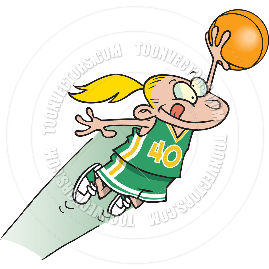 940x940 Cartoon Girl Basketball By Ron Leishman Toon Vectors Eps