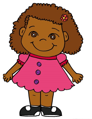 371x480 Girl With Curly Hair Clipart