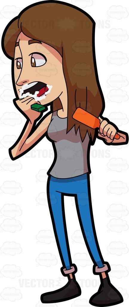 432x1024 Hair Clipart Brush Tooth