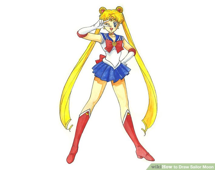 709x560 How To Draw Sailor Moon 6 Steps (With Pictures)