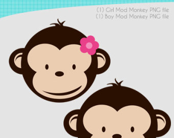 340x270 Girl Monkey Face Clipart