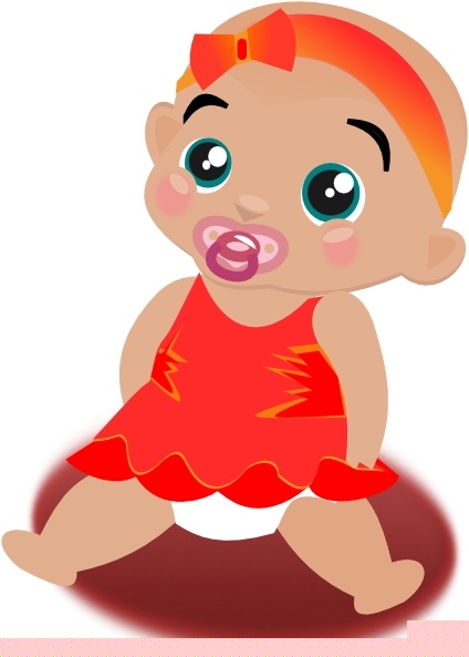 424x593 Baby Girl Clip Art Free Vector In Open Office Drawing Svg ( Svg