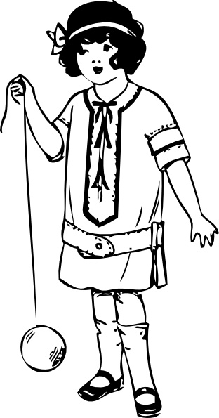 312x595 Outline Little Girl Clip Art Free Vector In Open Office Drawing