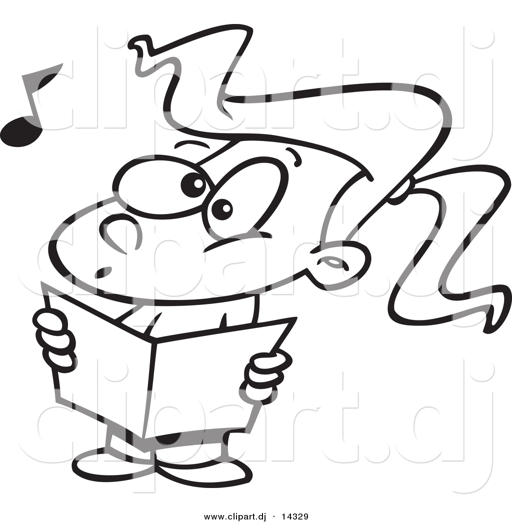 1024x1044 Vector Of Cartoon Choir Girl Singing