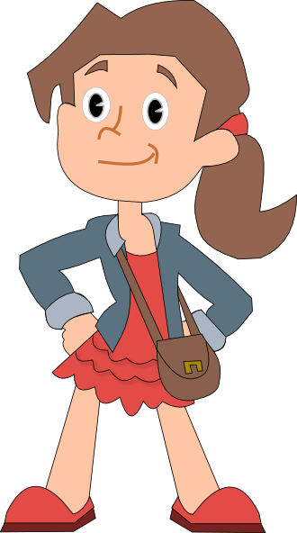 330x592 Girl Cartoon Clip Art