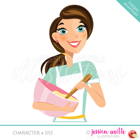 570x570 Instant Download Character Illustration Long Pony Tail