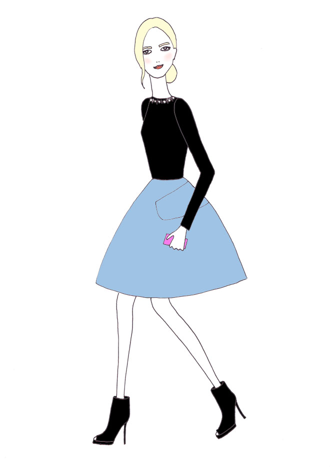 Girl Drawing Dress | Free download on ClipArtMag