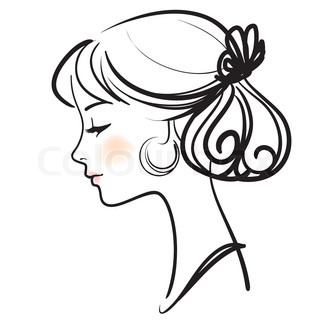 320x320 Beautiful Girl's Face Stock Vector Colourbox