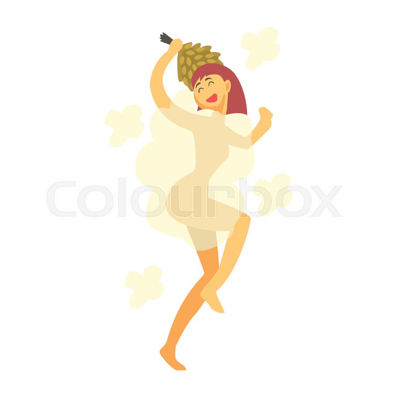 800x800 Naked Woman Covered In Cloud Of Steam Hitting Herself With Bunch