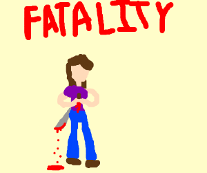 300x250 Girl Killing Herself With A Knife