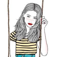 225x225 Dessins De Fille Tumblr Tumblr Outlines