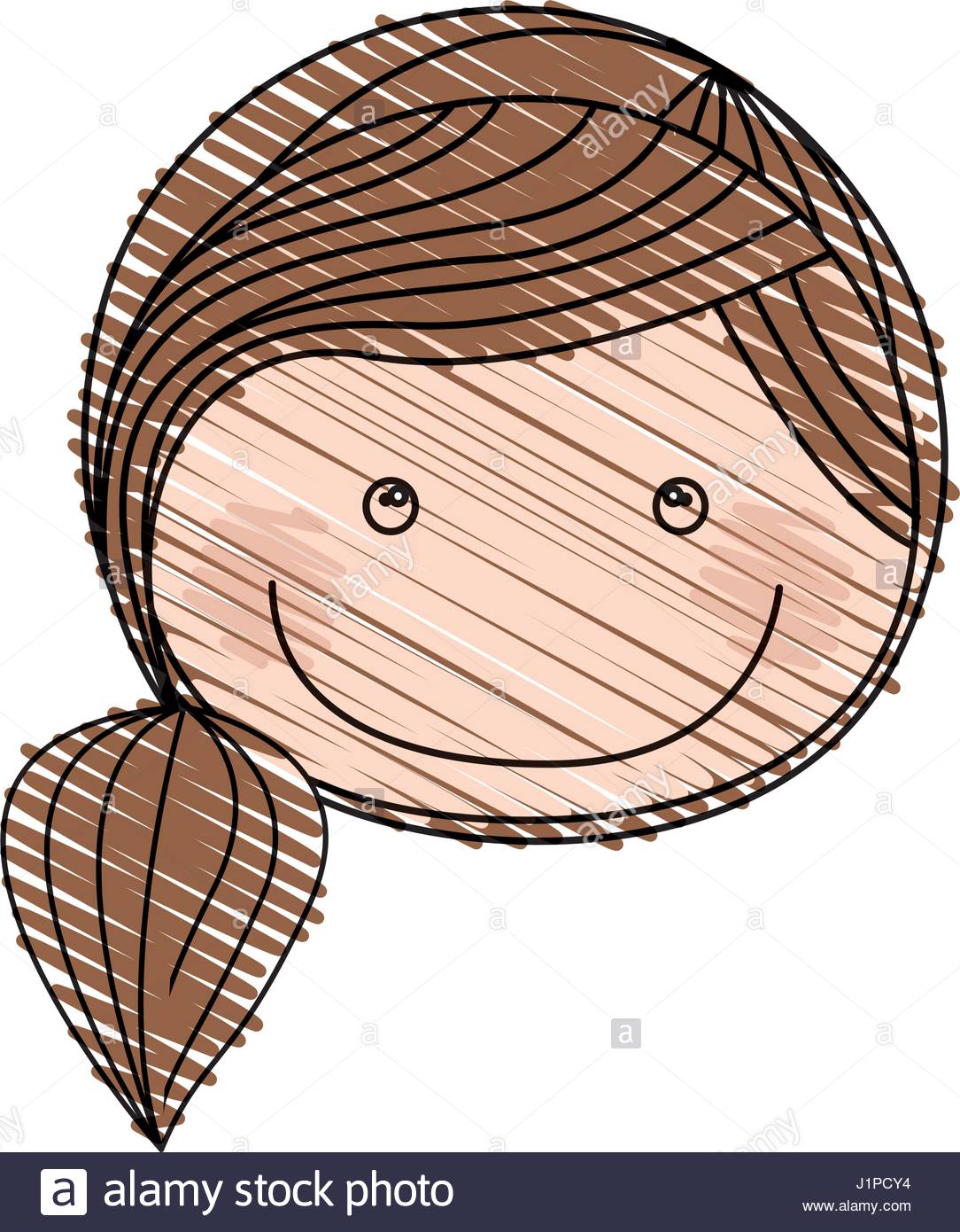 1084x1390 Color Pencil Drawing Of Caricature Brown Boy Hair And Girl