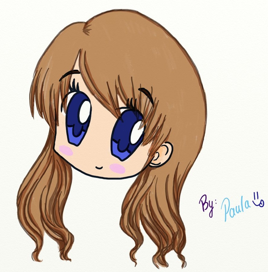 882x893 First Tablet Drawing Chibi Girl By Azupaula