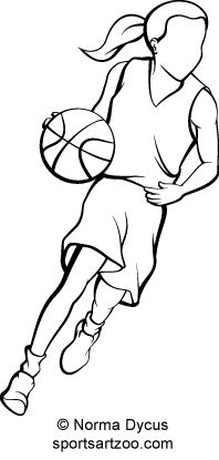 198x415 Drawn Girl Basketball