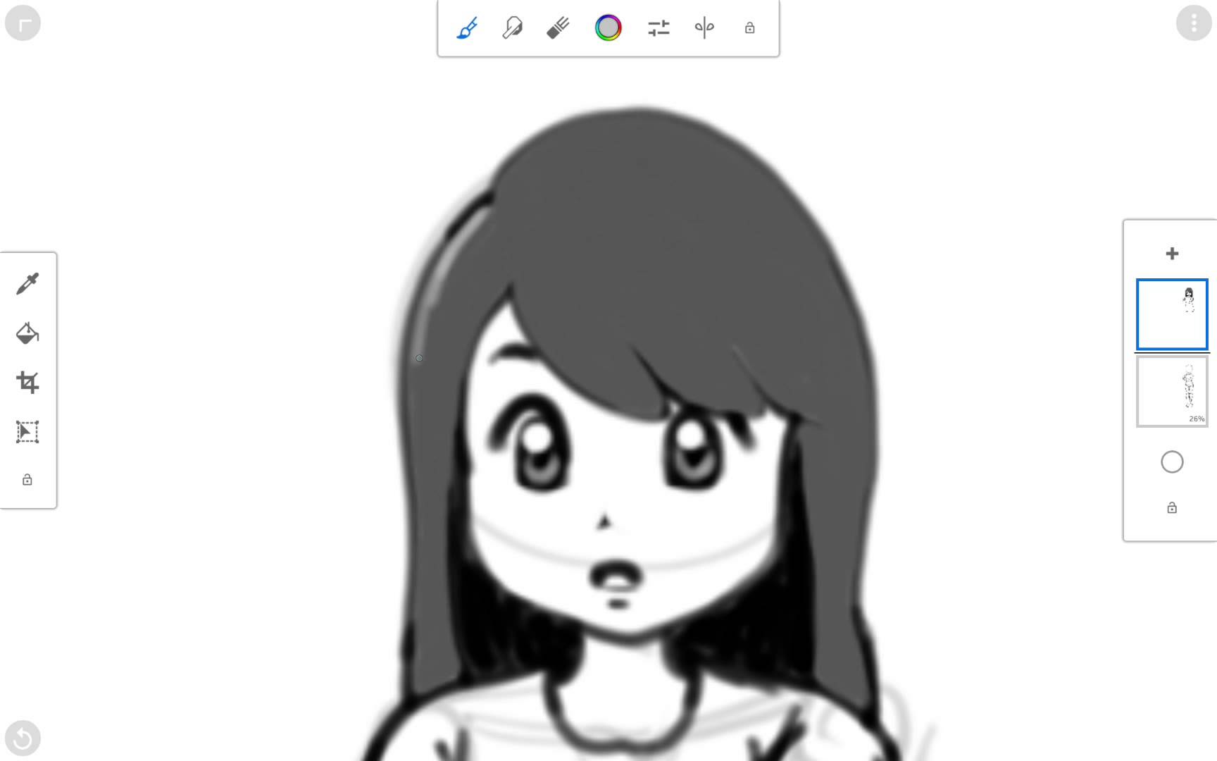 1728x1080 Timelapse] Manga Girl Drawing On Corel Painter Mobile