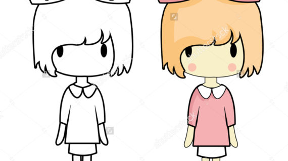 570x320 Simple Drawing Of A Girl How To Draw A Simple Anime Girl, Step By