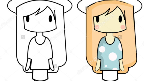 570x320 Simple Drawing Of Girl Simple Drawing Girl Image Different