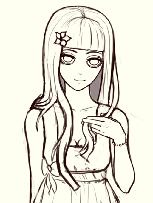 513x680 Creepy Girl Sketch By Swaja