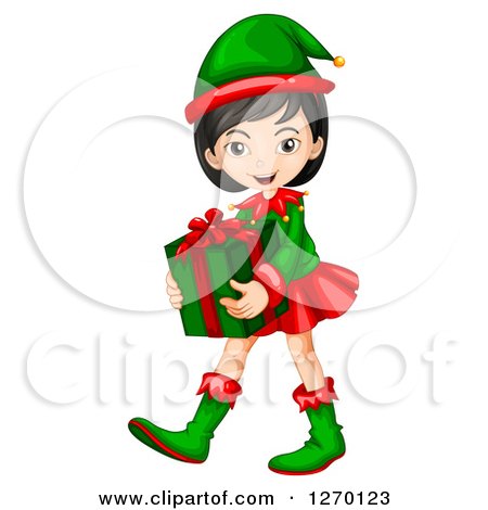 450x470 Christmas Elf Clipart Girl
