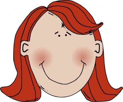 425x352 Girl Face Cartoon Woman Face Free Download Clip Art