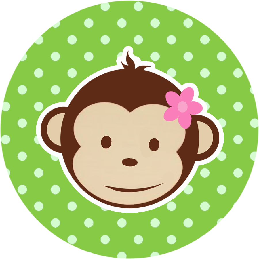 900x900 Girl Monkey Face Clipart
