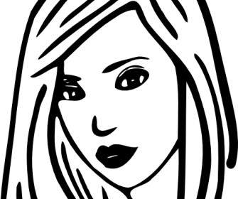 335x280 Girl Face Cartoon Outline Clip Art Vector Clip Art Free Vector