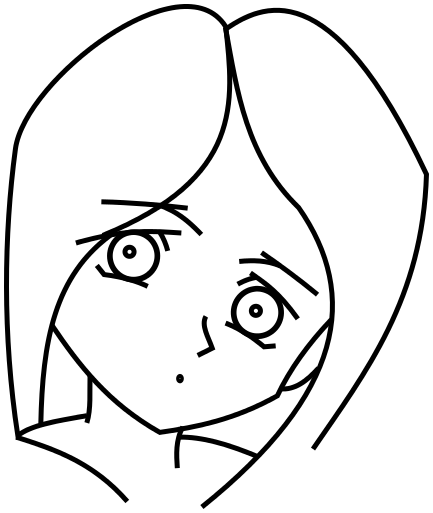 433x513 Anime Girl Face Outline