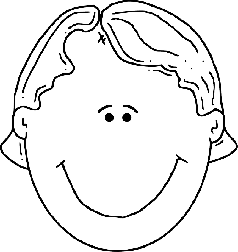 800x847 Head, Part, Outline, People, Boy, Happy, Kid, Girl