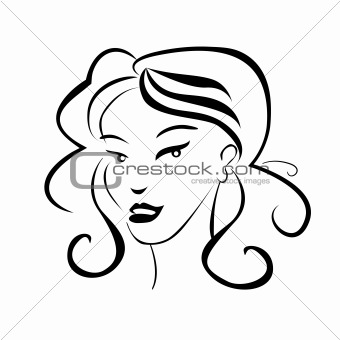 340x340 Image 3865515 Girl Face Outline From Crestock Stock Photos