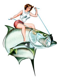 229x300 Fishing Pin Up Girls Marine Wildlife Fine Art, Custom Design