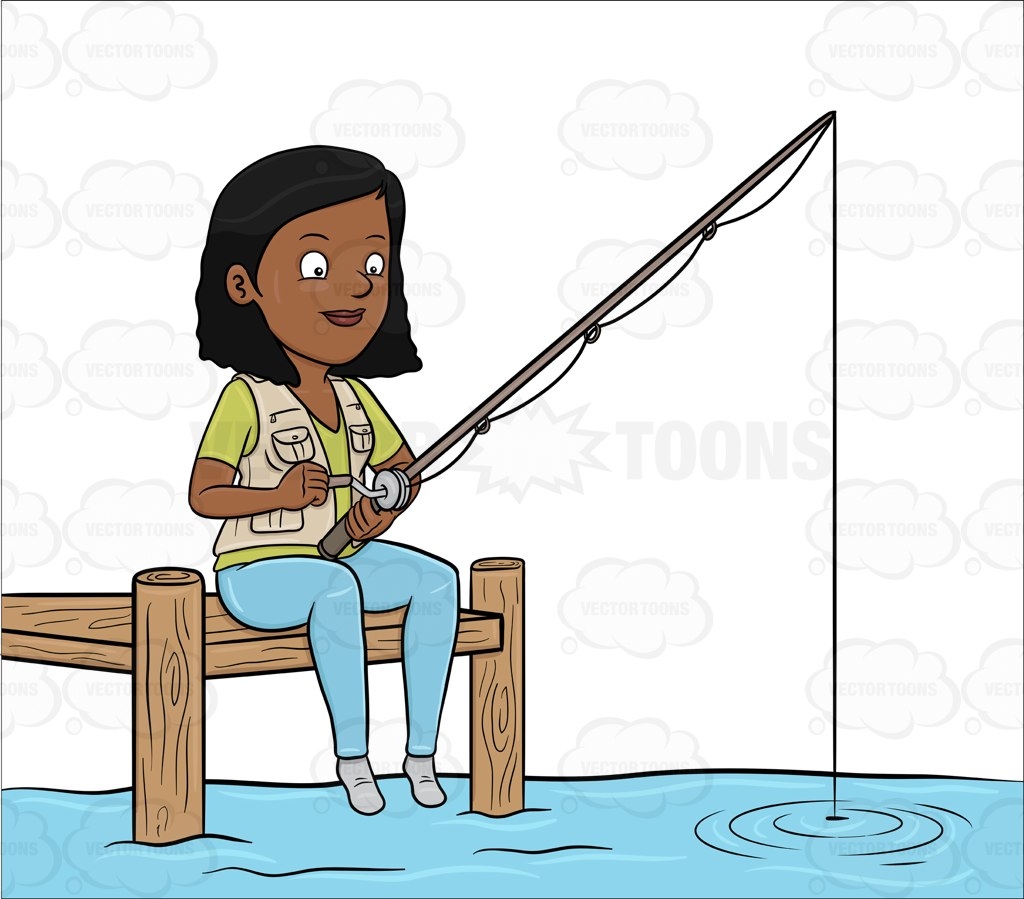 1024x899 Girl Fishing With Dad Clipart