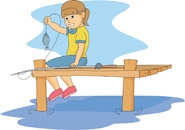 185x130 Little Girl Fishing Clipart
