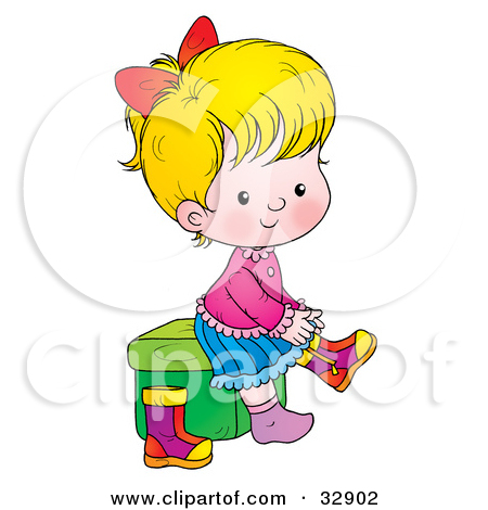 450x470 Girl Getting Dressed Clipart