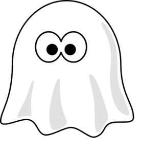 276x299 Black And White Ghost Clip Art