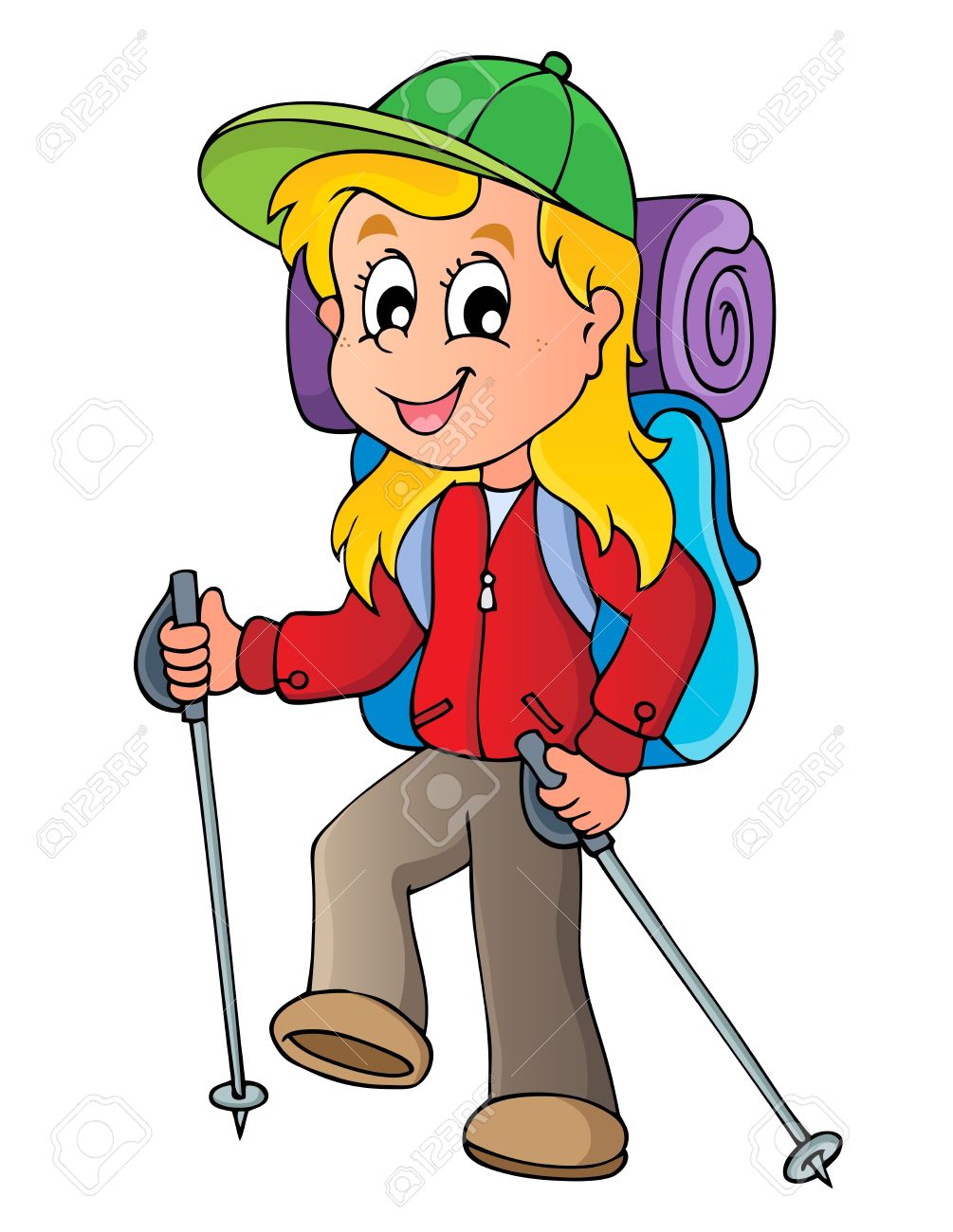 Girl Hiking Clipart | Free download on ClipArtMag