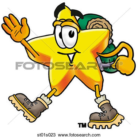 450x451 Hiking Star Clipart