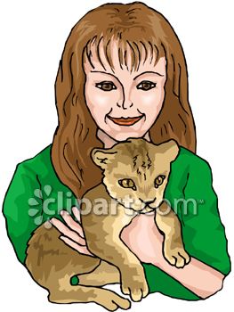 263x350 Girl Holding Dog Clip Art Cliparts