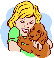 181x195 Girl Hugs Dog Clipart