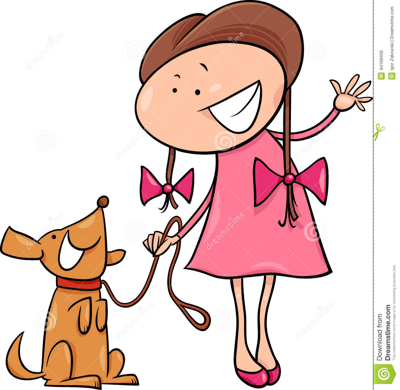 1332x1300 Girl Clipart Dog