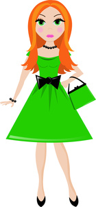 140x300 Girl Clipart Image