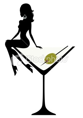 266x380 Girl In Martini Glass Clipart