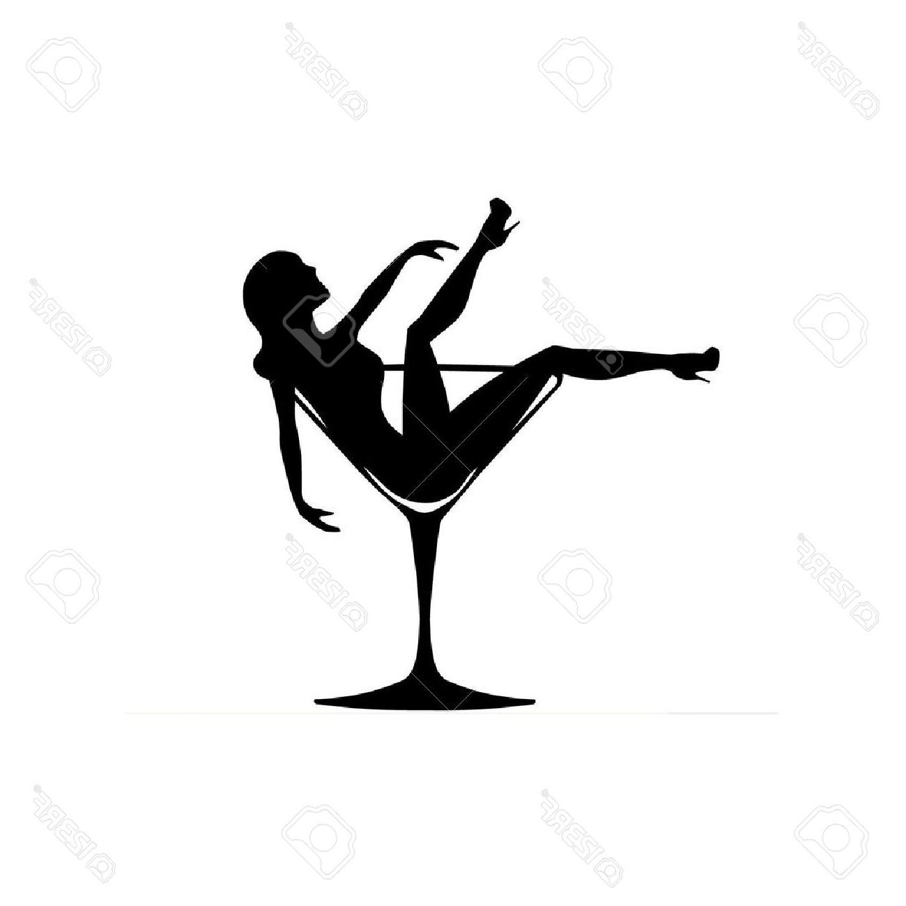 1300x1300 Unique Lady In Martini Glass Clip Art Image Free Vector Art