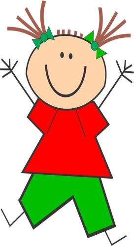 272x500 Funny Girl Jumping Public Domain Vectors