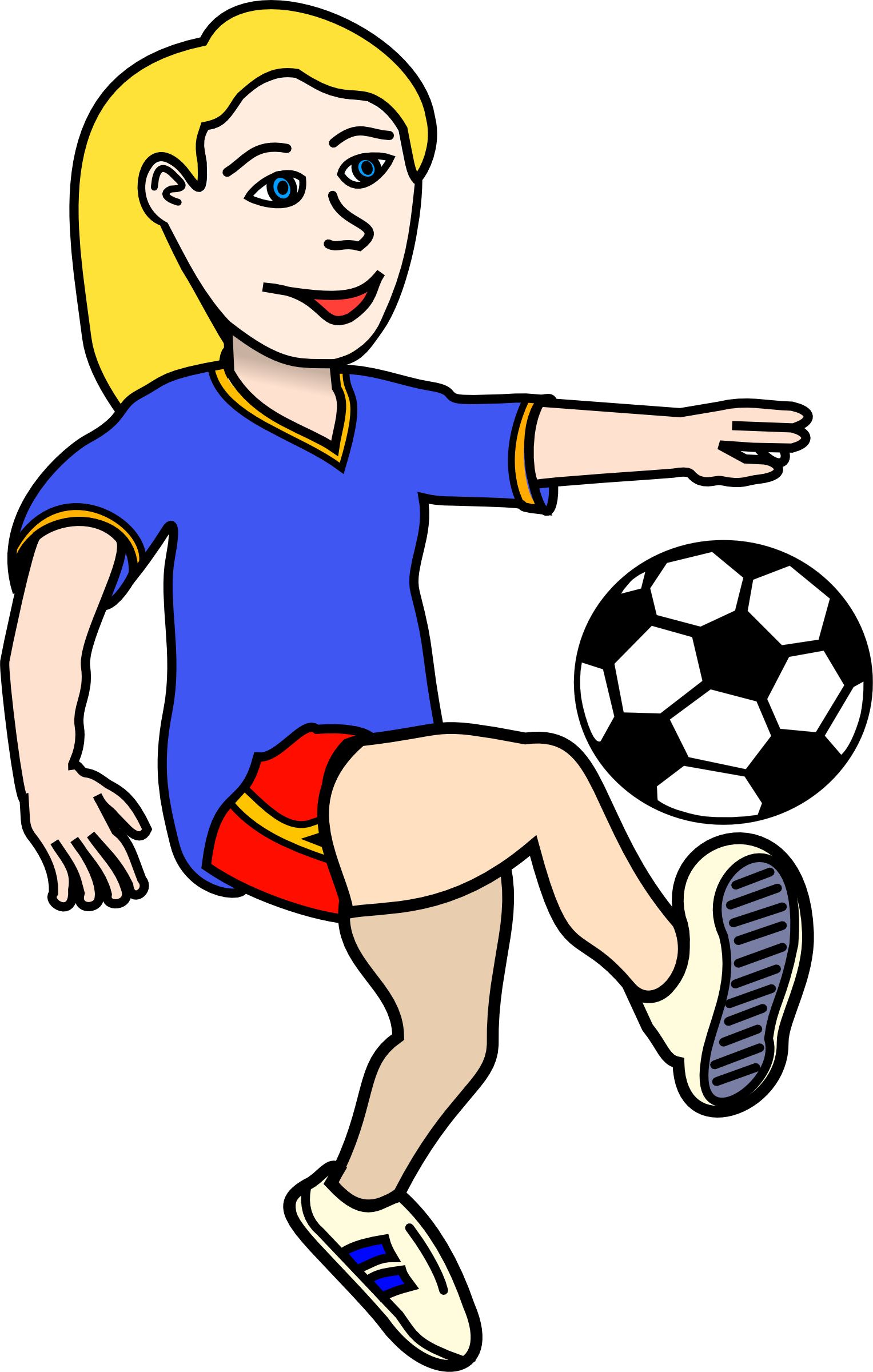 1527x2400 Free Kicking Soccer Ball Clip Art Image