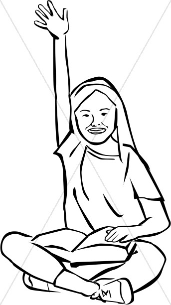 343x612 Children In Prayer Sunday School Clipart