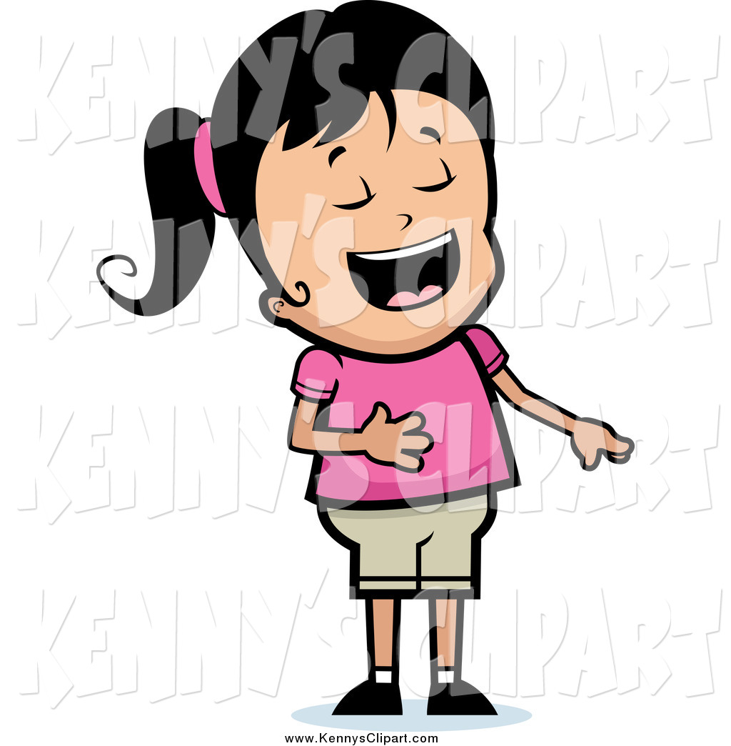 1024x1044 Clip Art Of A Silly Girl Laughing And Pointing By Cory Thoman