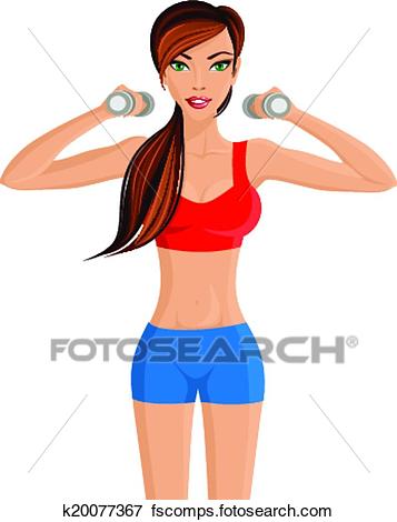 357x470 Clip Art Of Young Sexy Woman Fitness K20077367