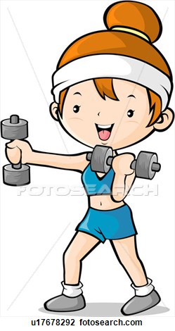 Girl Lifting Weights Clipart | Free download on ClipArtMag