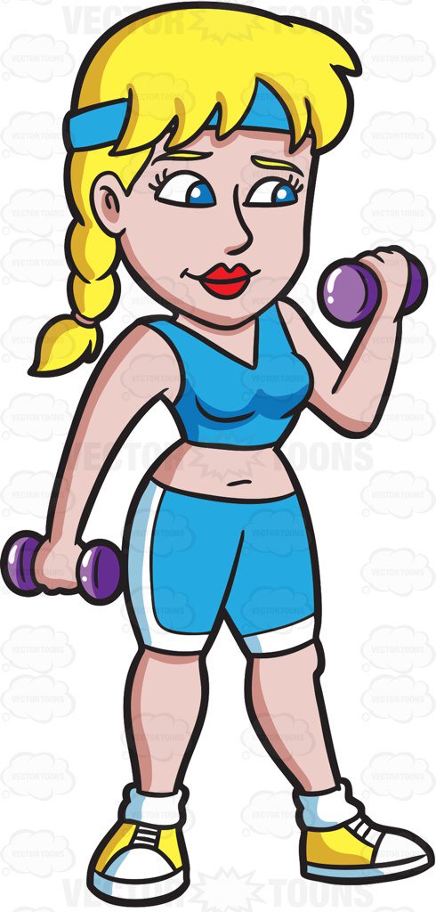 Girl Lifting Weights Clipart | Free download on ClipArtMag