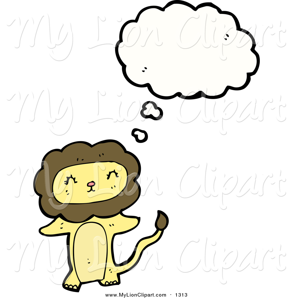 1024x1044 Clipart Of A Thinking Lion By Lineartestpilot